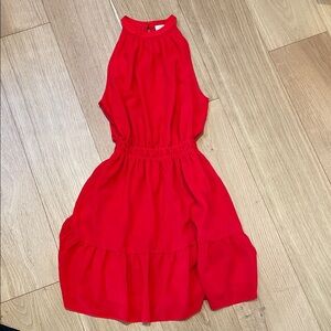 Aritzia Wilfred Effet Mini Red Dress Halter, Small